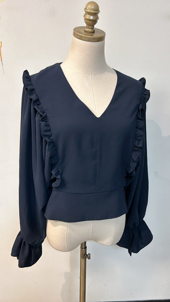 Gracia Navy Top, L