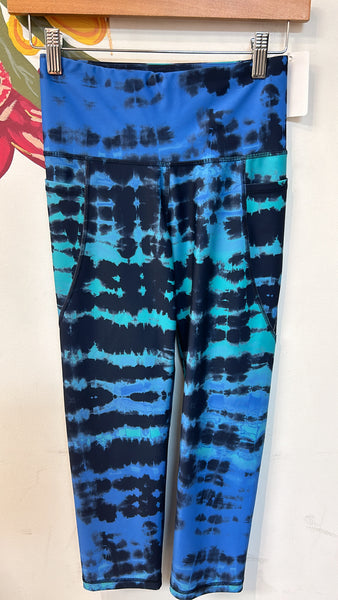 Old Navy Tie Dye Elevate Athletic Leggings, S with Pockets