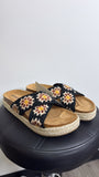 Soda Black Sandals, 8.5