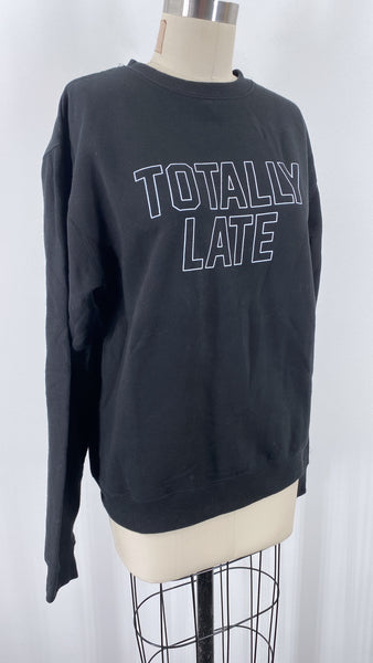 Lulu Simon Studio Black Totally Late Sweatshirt, S