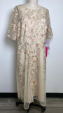 New JS Collections Bianca Floral A-Line Midi Champagne Dress, 18 (retail $268)