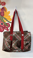 Thirty One Plaid Tote Bag, 15"x10"