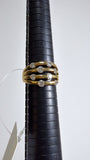 Eterno Gold over Sterling Silver Diamond Simulant Ring, 11