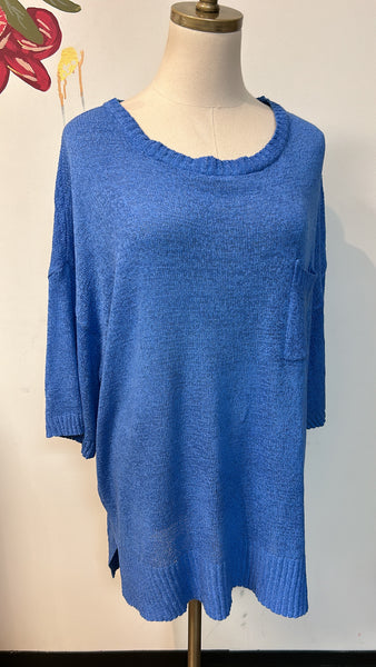 New Easel Blue Sweater, M