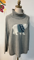 J. Jill Gray Polar Bear Sweater, M