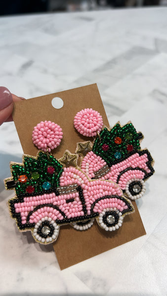 Christmas Beaded Earrings