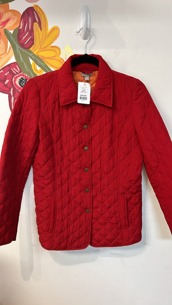 J. Jill Red Quilted Jacket, XS