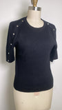 DKNY Black Rib Knit Sweater, L