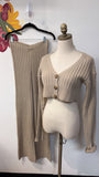 Nasty Gal 2pc Brown Sweater + 31" Inseam Pants, S