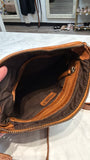 New Vilenca Holland Brown Woven Leather Crossbody Bag, 9.5"x8"