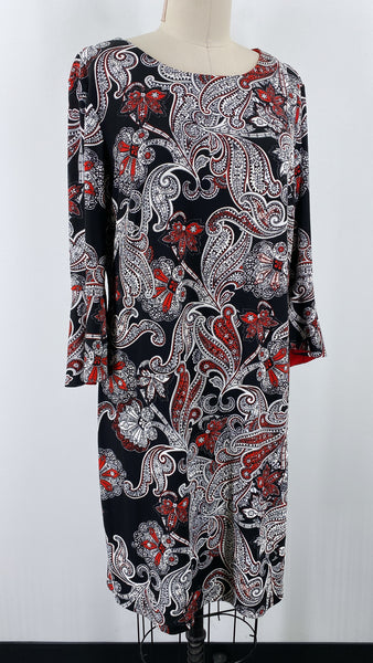 Liz Claiborne Black Paisley Dress, 14