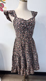 Pretty Garden Black Dress, M