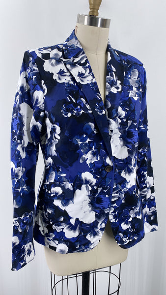 Covington Blue Floral Blazer Jacket, L