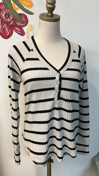 Chasor Black Stripe Top, M