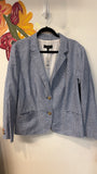 Talbots Blue Gingham Blazer Jacket, 20W