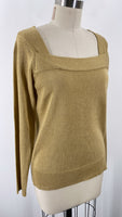 I.N. Studio Metallic Gold Sweater, L