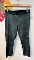 Nike Black Print Athletic Leggings, L