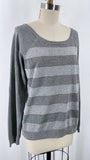 a.n.a. Gray/Silver Metallic Sweater, XL