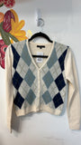 Love Tree Argyle Cardigan, S