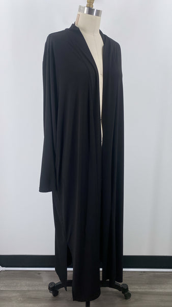 Ulla Popken Black Longline Cardigan, 24/26