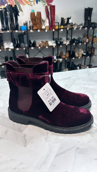 Joie Purple Velvet Hollie Boots, 37.5 (7.5)