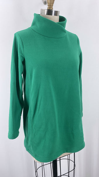 Lands End Green Fleece Top, XS