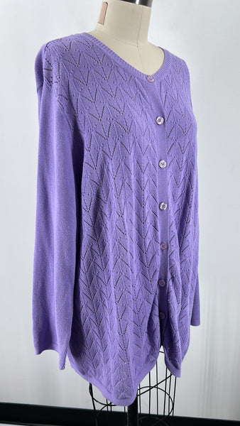 Woman Within Purple Cardigan, 22/24