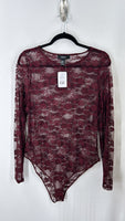 Forever 21 Burgundy Lace Bodysuit, 2X