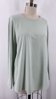 Pure Jill Green Shirttail Top, L