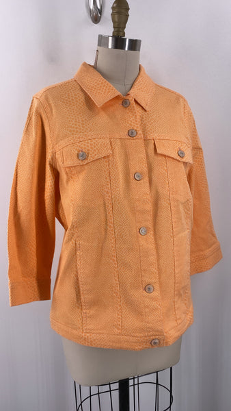 D&Co Orange Denim Jacket, L