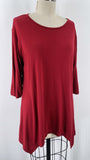 New Brylah Fashions Burgundy Top, L