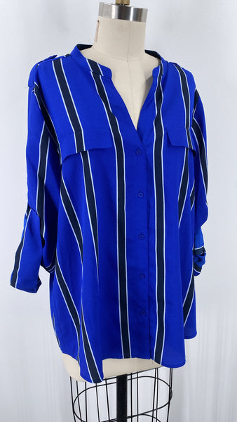 Calvin Klein Blue Stripe Top, XL