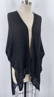 Black Crochet Cardigan, One Size