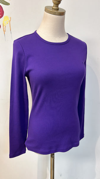 New Lauren Ralph Lauren Purple Tee, S Petite