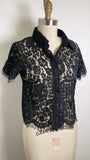 Lulus Black Lace Top, S
