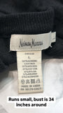 New Neiman Marcus Black Leather & Cashmere Dress, M/L (runs small)