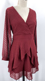 Pink Lily Burgundy Dress, L