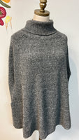 Kirundo Gray Poncho Sweater, S