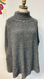 Kirundo Gray Poncho Sweater, S