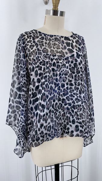 Alfani Animal Print Top, L