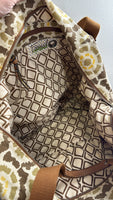 Fossil Brown Print Tote Bag, 18"x12"