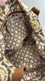 Fossil Brown Print Tote Bag, 18"x12"