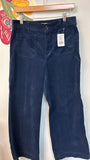 Loft Blue Corduroy Palmer Wide Leg Jeans, 10