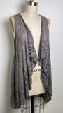 Paisley Vine Gray Vest, M