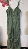 Universal Thread Green 28" Inseam Overalls, XS