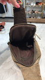 Free People Suede Sling Crossbody Bag, 9"x6"
