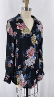 Emelia Black Floral Top, M