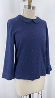 J.Crew Navy Collared Sweater, M