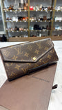 Louis Vuitton Sarah Monogram Wallet, 7.5"x4"