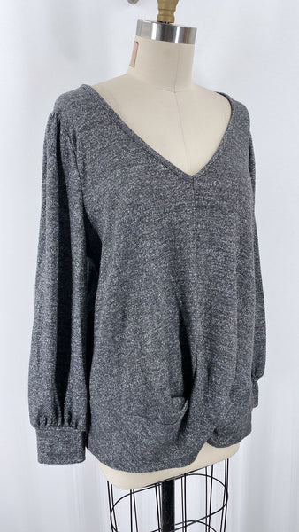 Maurices Metallic Gray Top, 0X (XL)